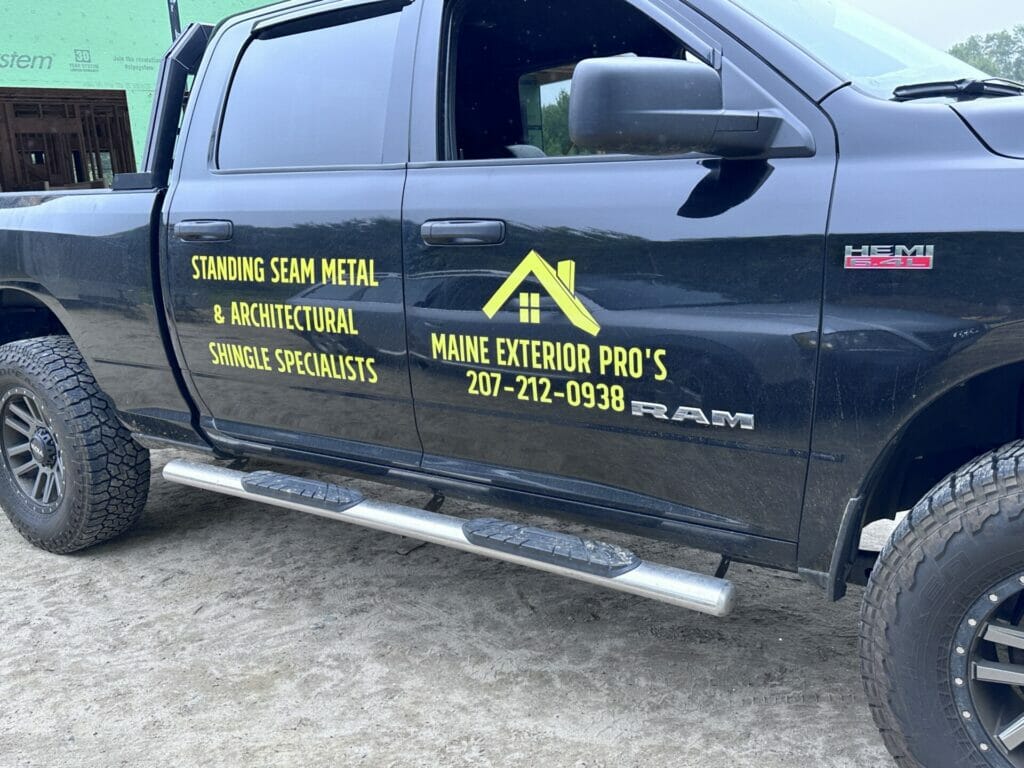 Maine Exterior Pros work truck